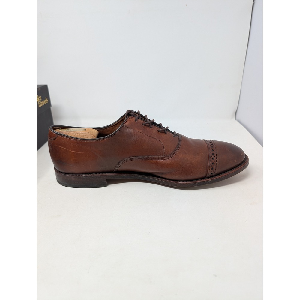 Allen Edmonds Fifth Avenue Brown Leather Cap Toe Oxford Shoes Mens 11 E 5737 - Picture 4 of 16